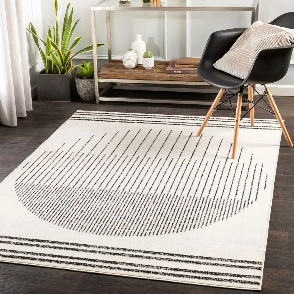 Enso Scandi Geometric White/Black Rug