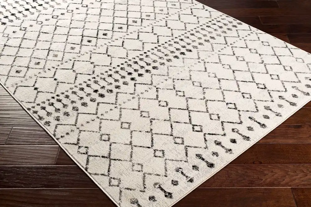 Leonor Berber Geometric Light Grey Rug - Image 2