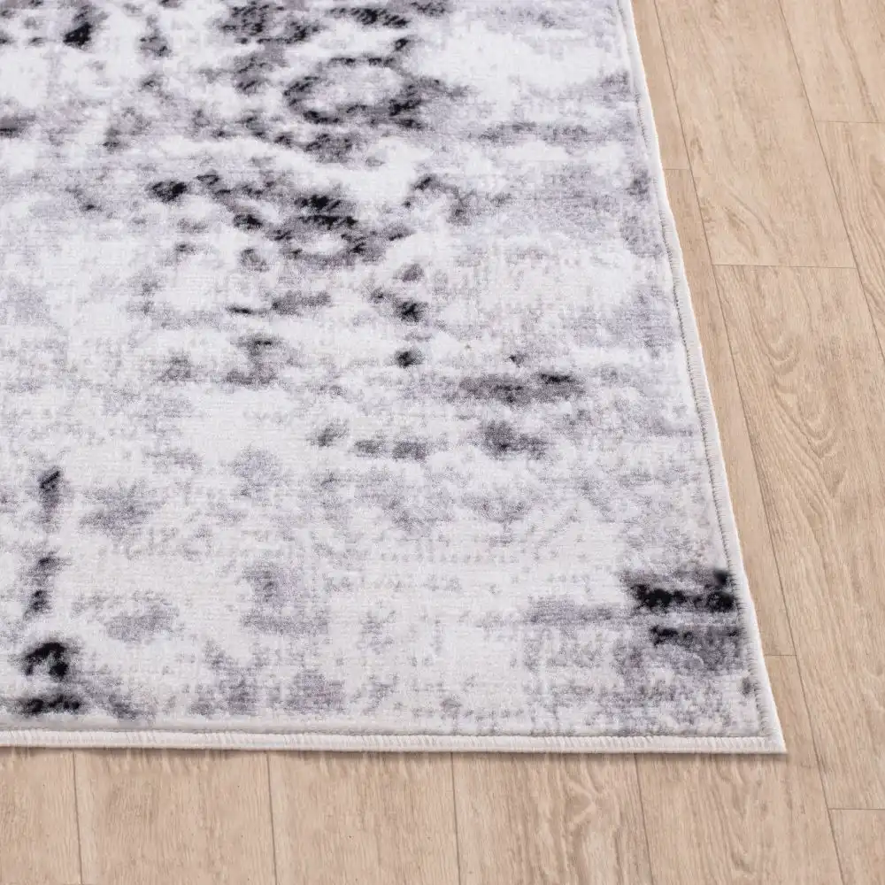 Natalia Abstract Modern Marble Light Grey Rug - Image 5