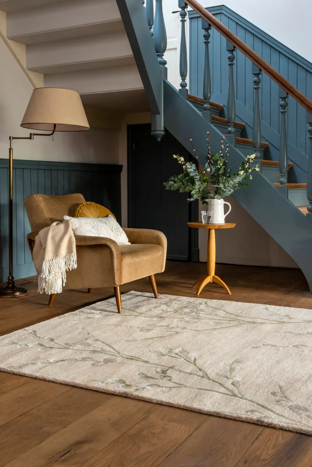 Pussy Willow Laura Ashley Hedgerow Green 079807 Rug - Image 2