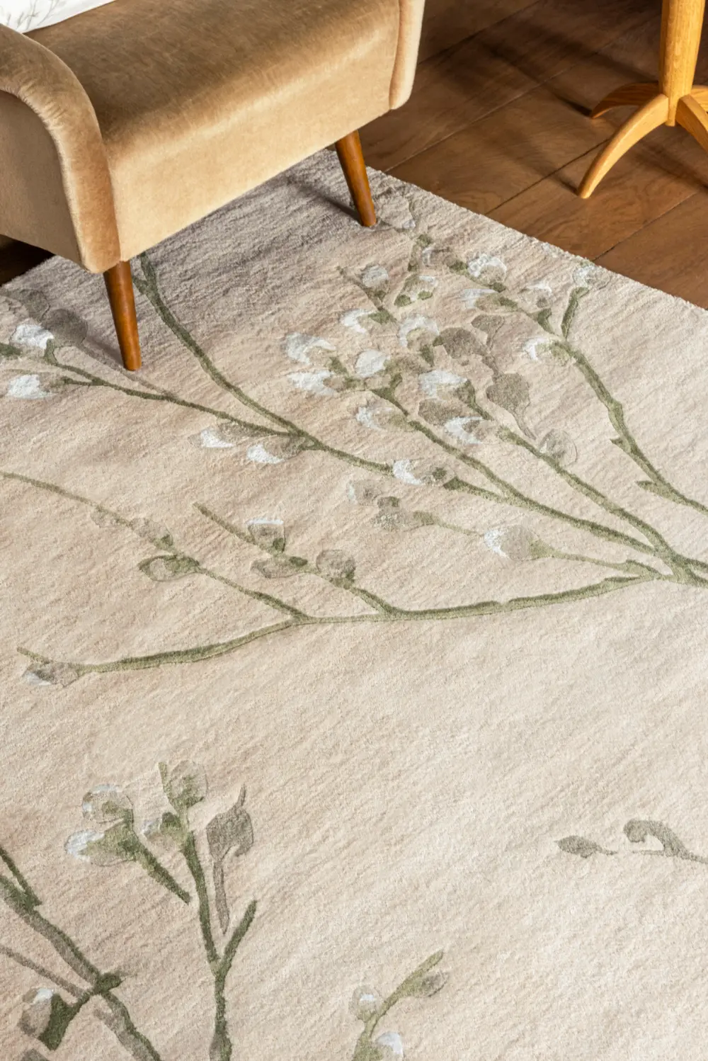 Pussy Willow Laura Ashley Hedgerow Green 079807 Rug - Image 4