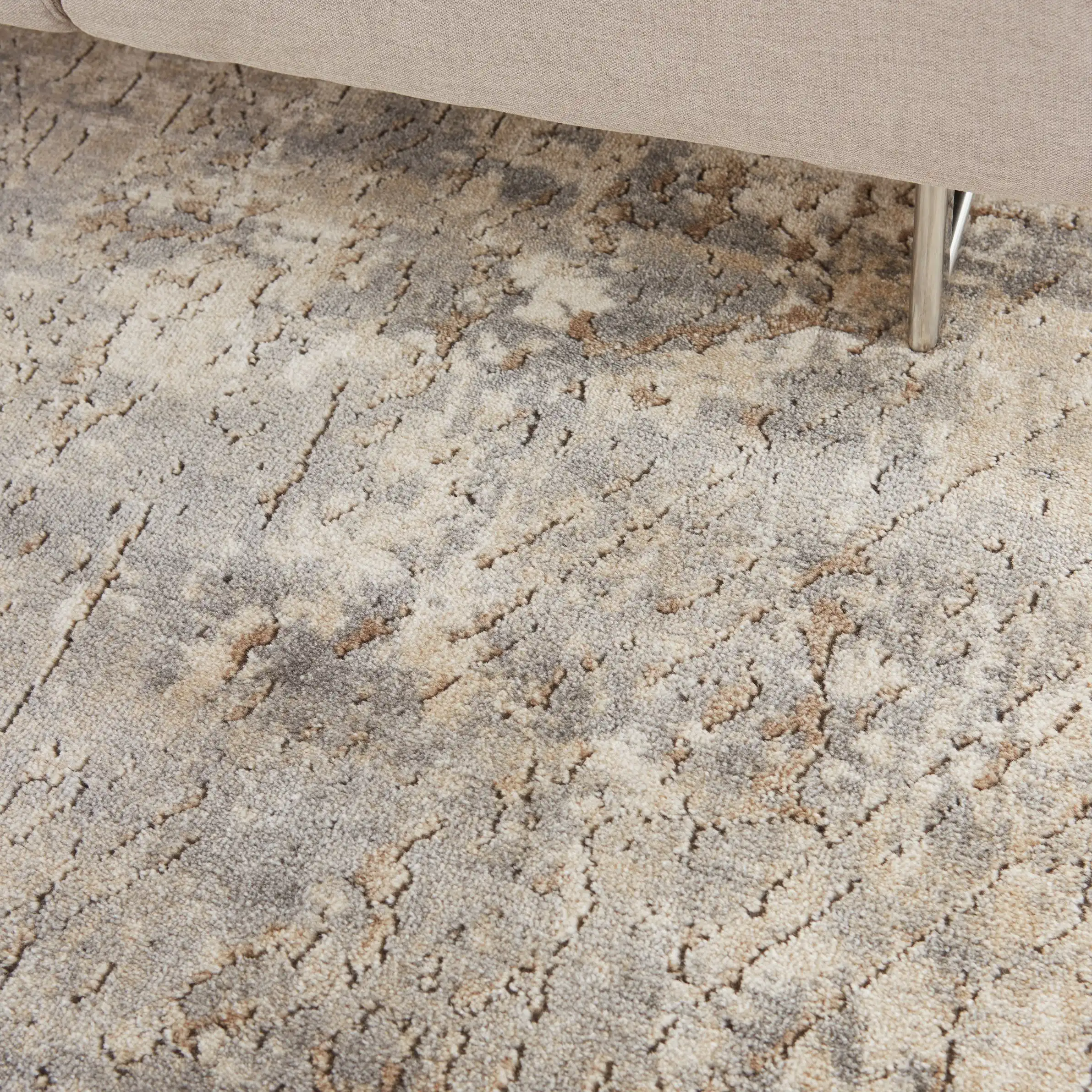 Quarry QUA03 Beige Grey Rug - Image 3