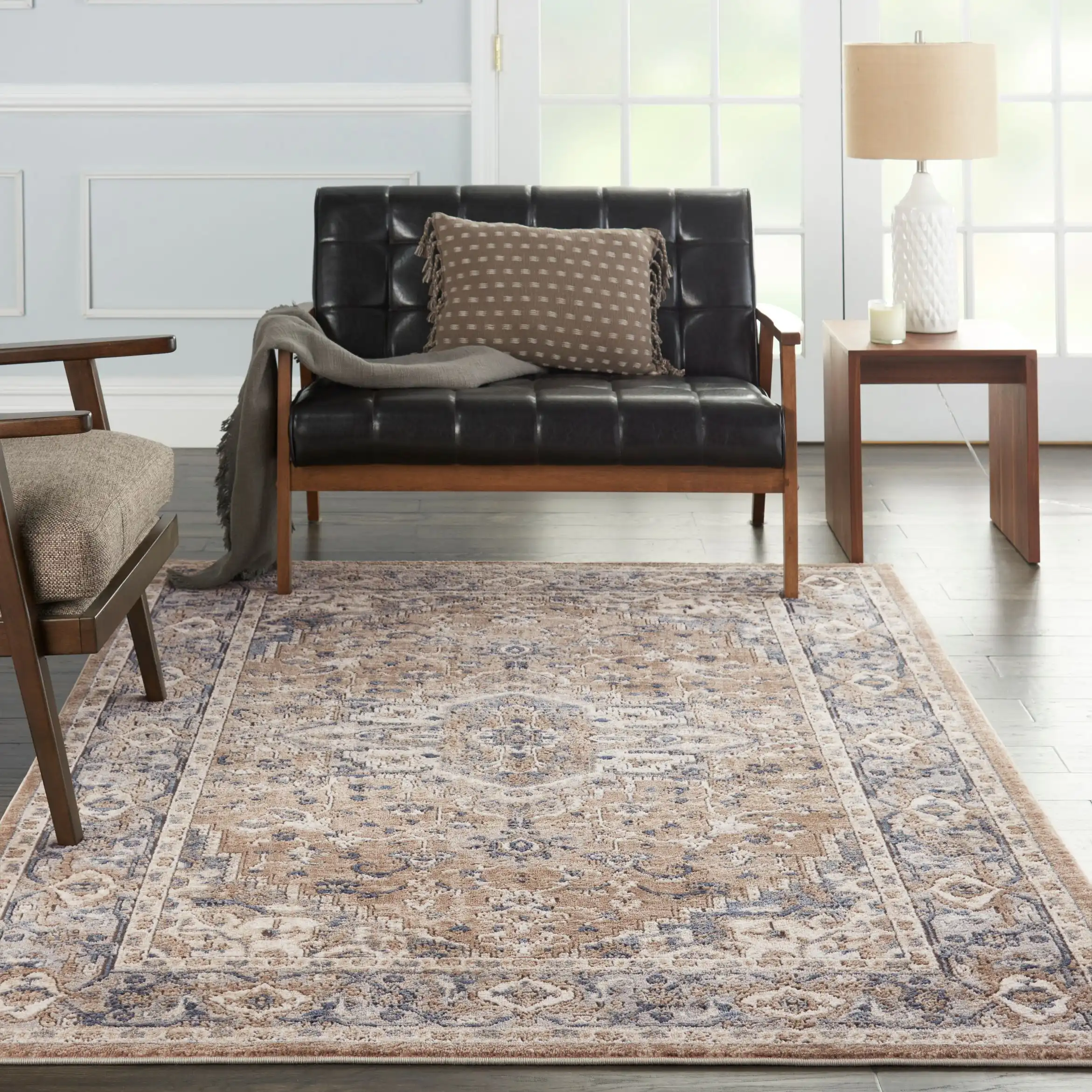 Quarry QUA05 Beige Grey Rug - Image 8