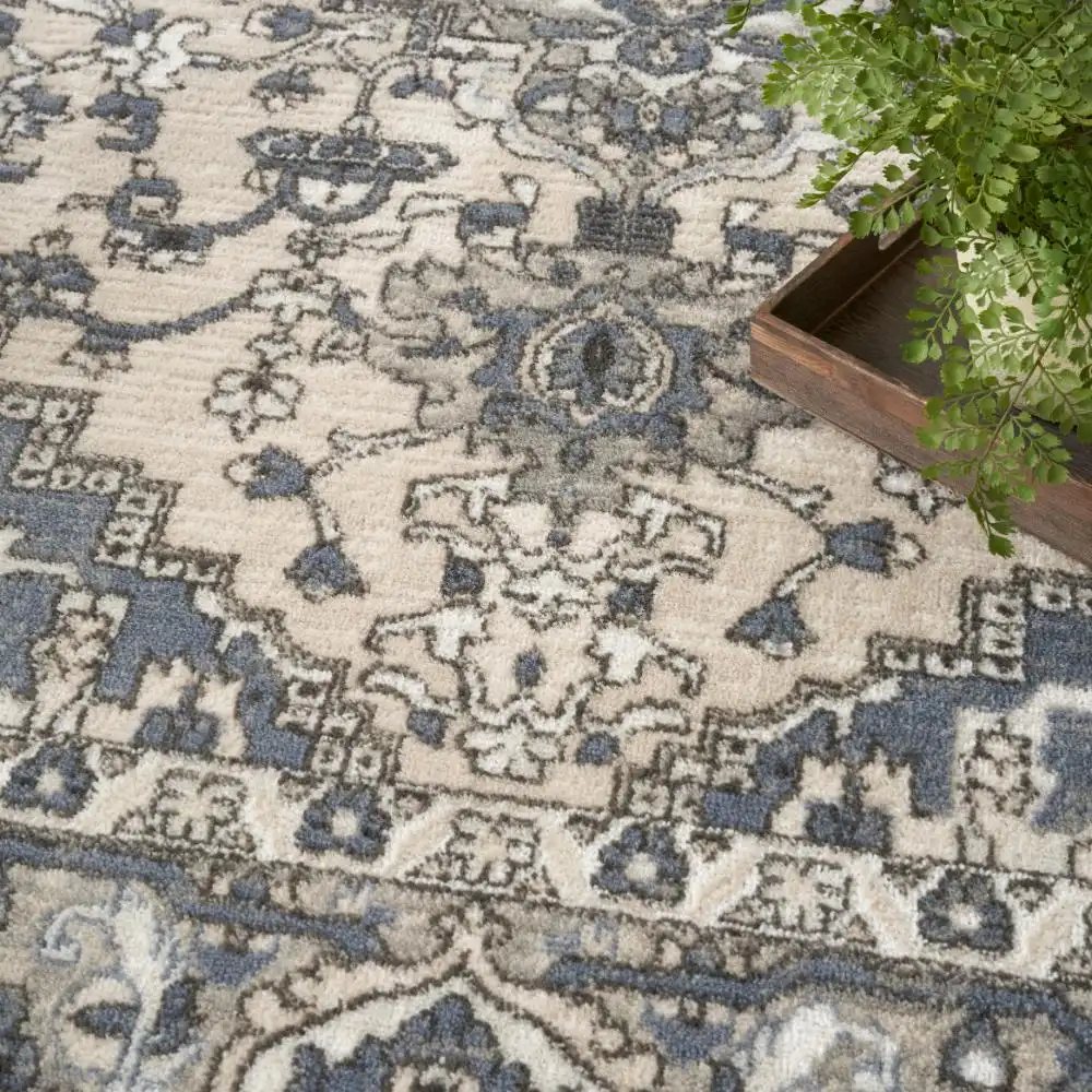 Quarry QUA05 Ivory Blue Rug - Image 7
