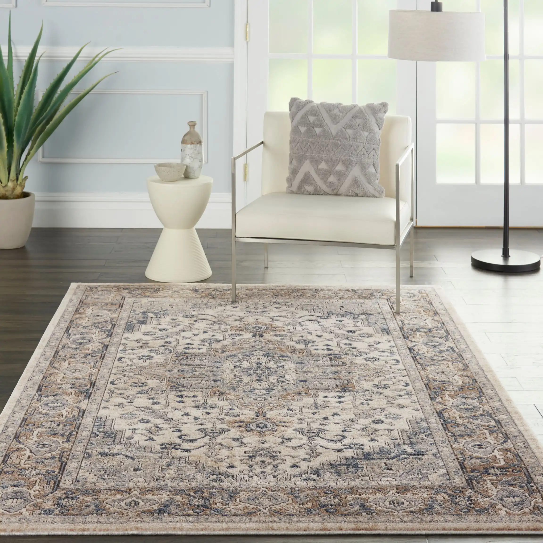 Quarry QUA05 Ivory Grey Rug