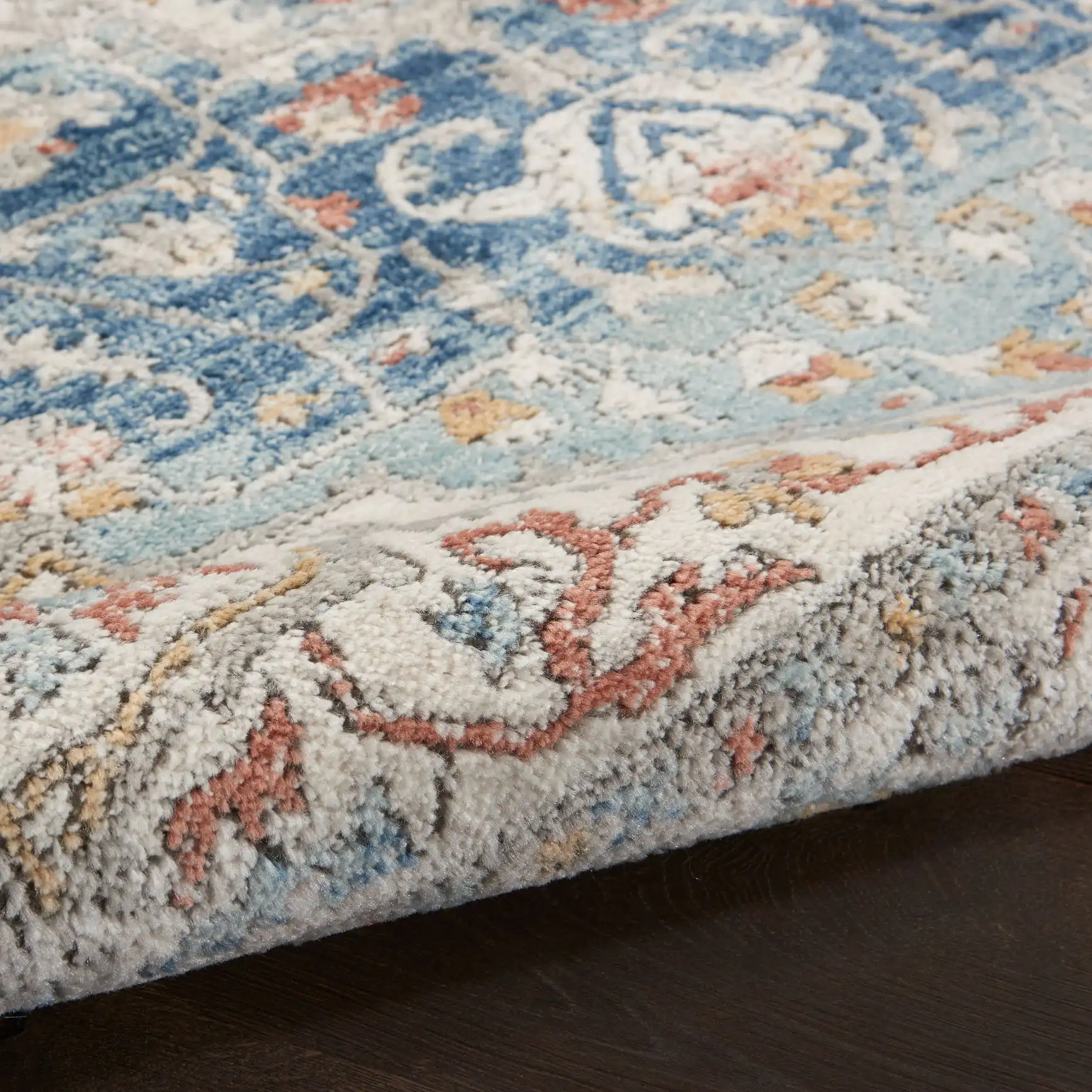 Quarry QUA11 Ivory Blue Rug - Image 4