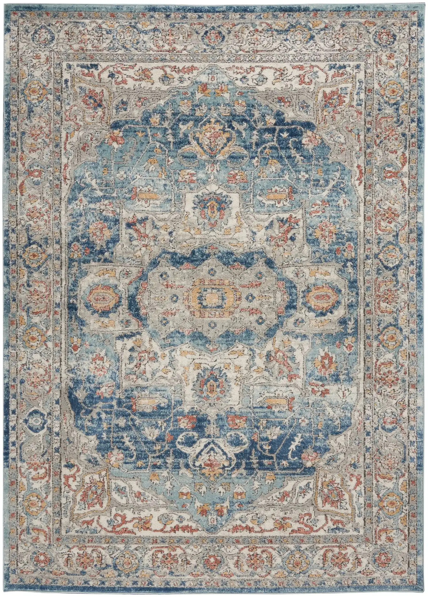Quarry QUA11 Ivory Blue Rug - Image 5