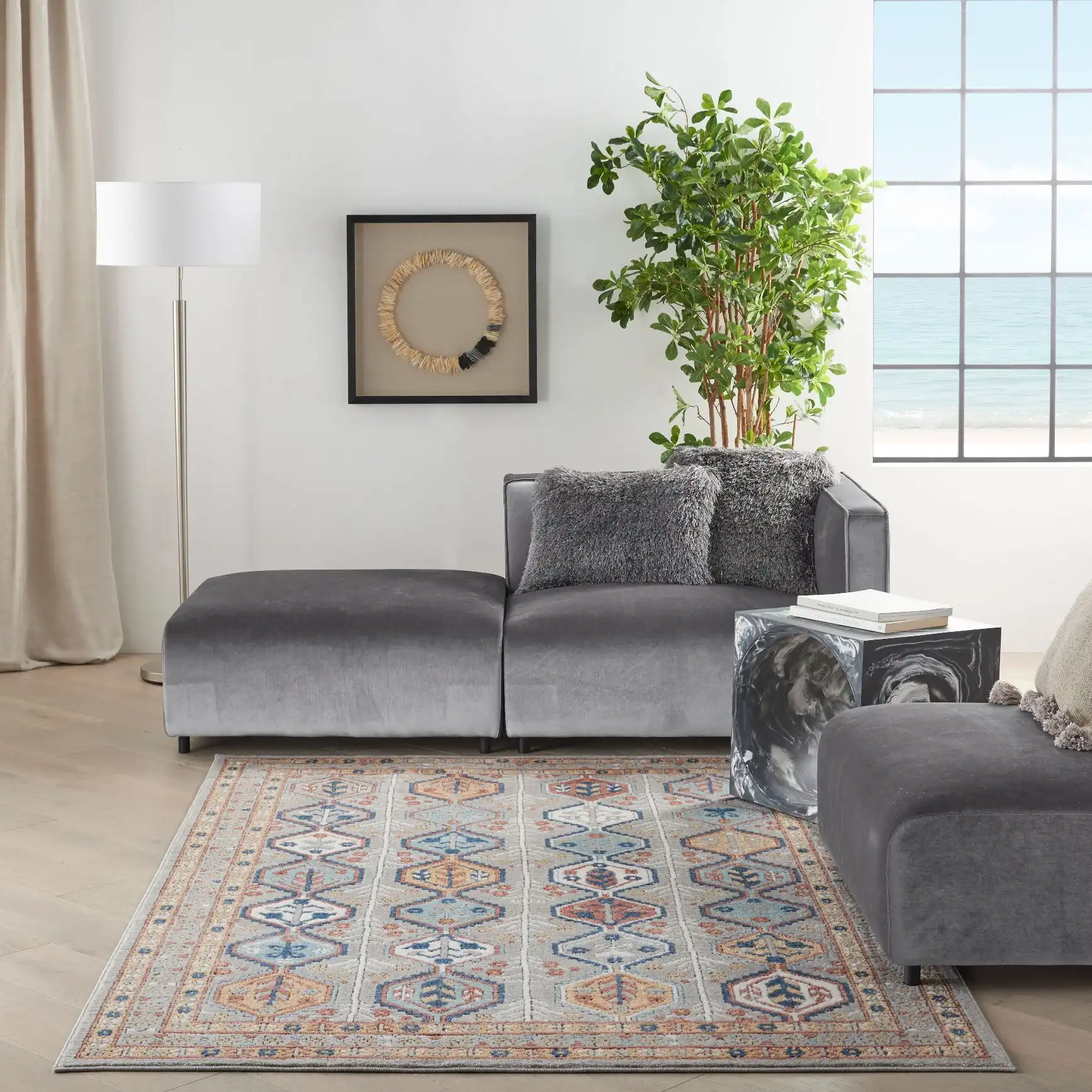 Quarry QUA15 Grey Multi Rug