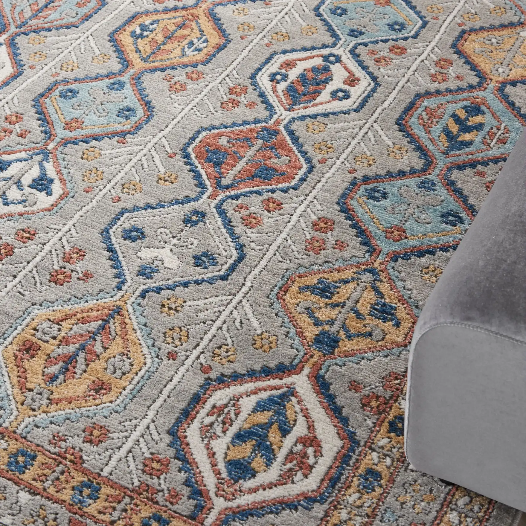 Quarry QUA15 Grey Multi Rug - Image 2