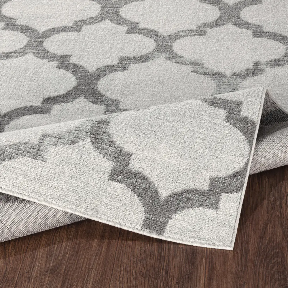 Quinn Vintage Oriental Boho Grey White Rug - Image 6
