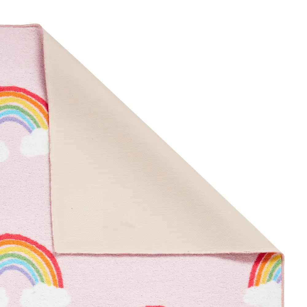 Catherine Lansfield Rainbow Hearts Pink - Washable - Image 7