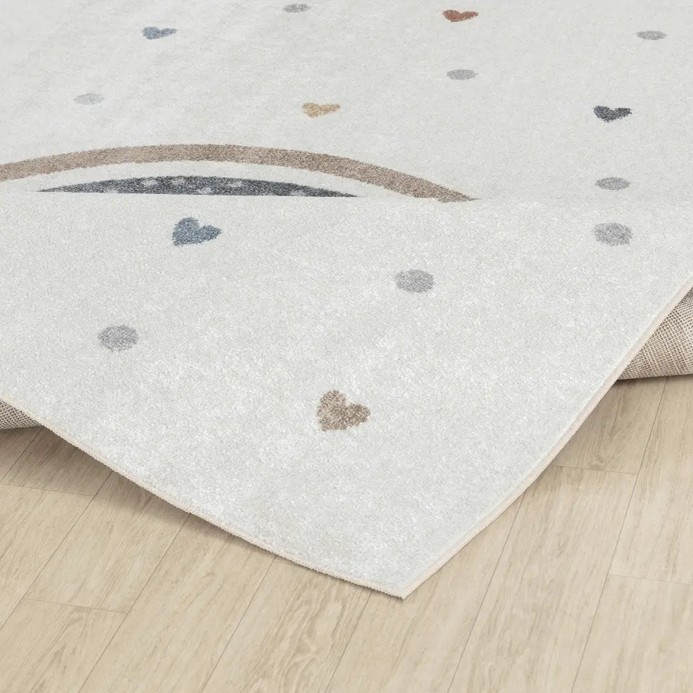 Raini-Bow Kids Machine Washable Multicolour Bedroom Rug - Image 13