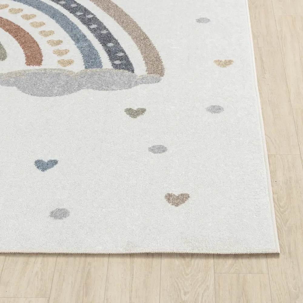 Raini-Bow Kids Machine Washable Multicolour Bedroom Rug - Image 14