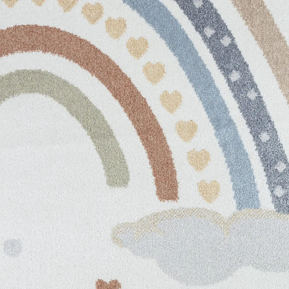 Raini-Bow Kids Machine Washable Multicolour Bedroom Rug - Image 2