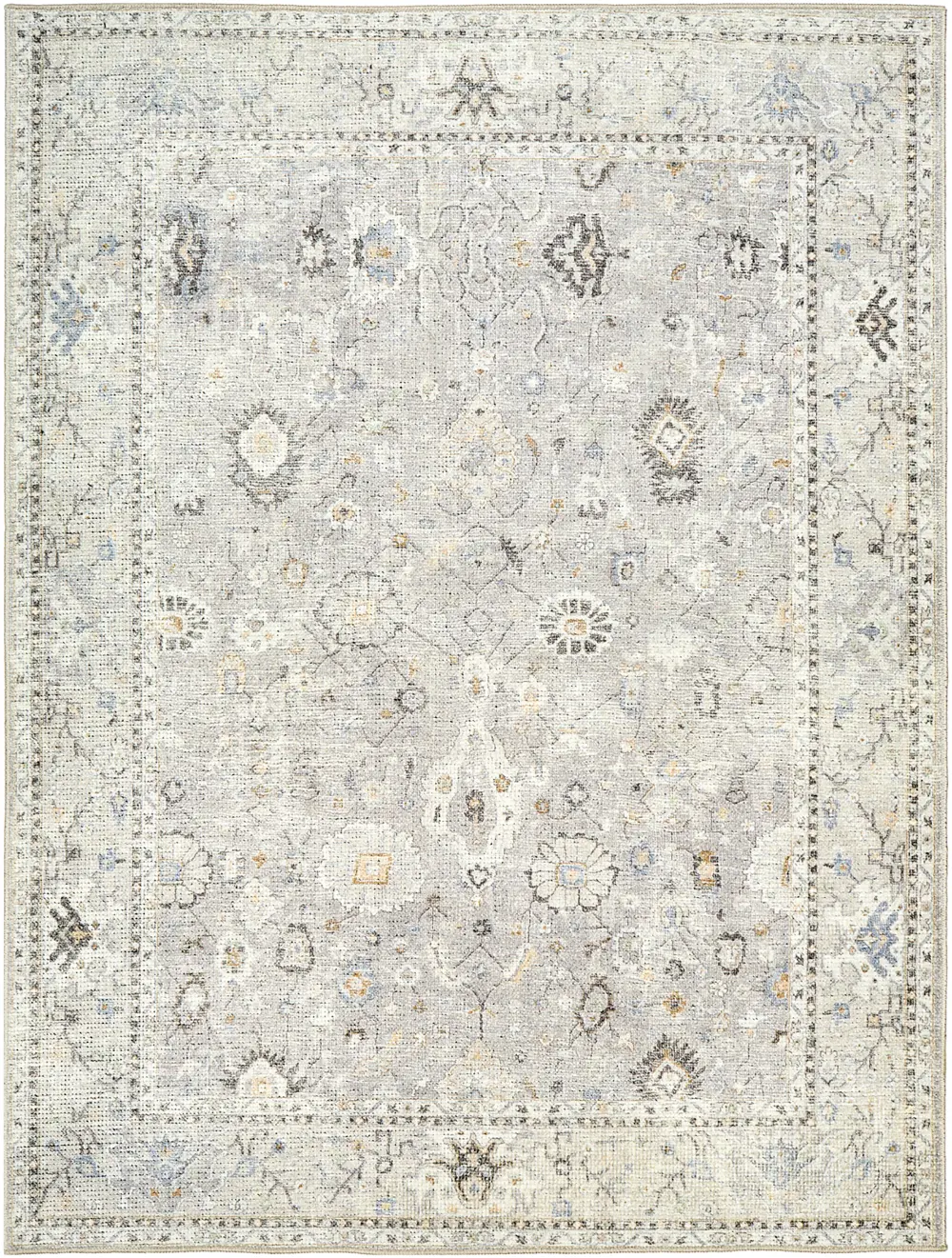 Davina Becki Owens X Livabliss Vintage Oriental Boho Light Grey Rug - Image 3
