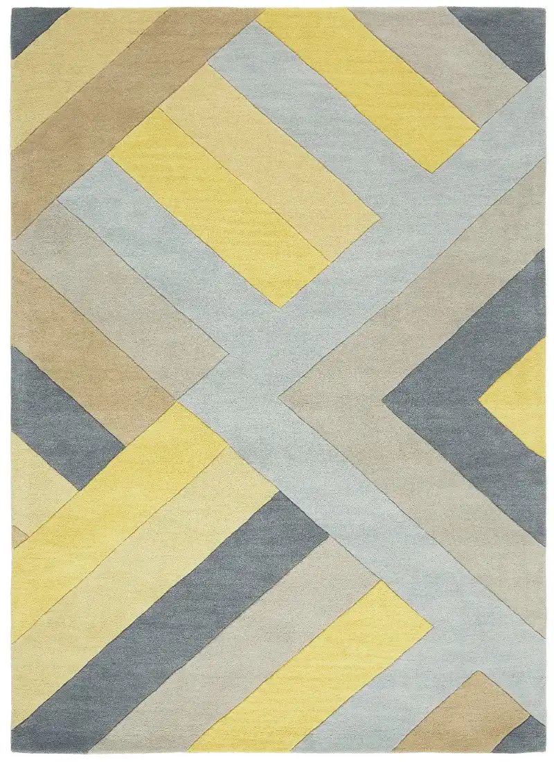 Reef RF02 Big Zig Ochre Grey Rug - Image 2