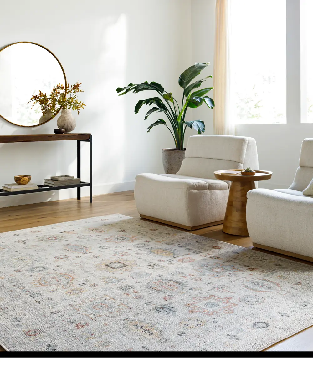 Spokane Our Pnw Home X Livabliss Vintage Oriental Boho Ivory/Rust Rug - Image 5