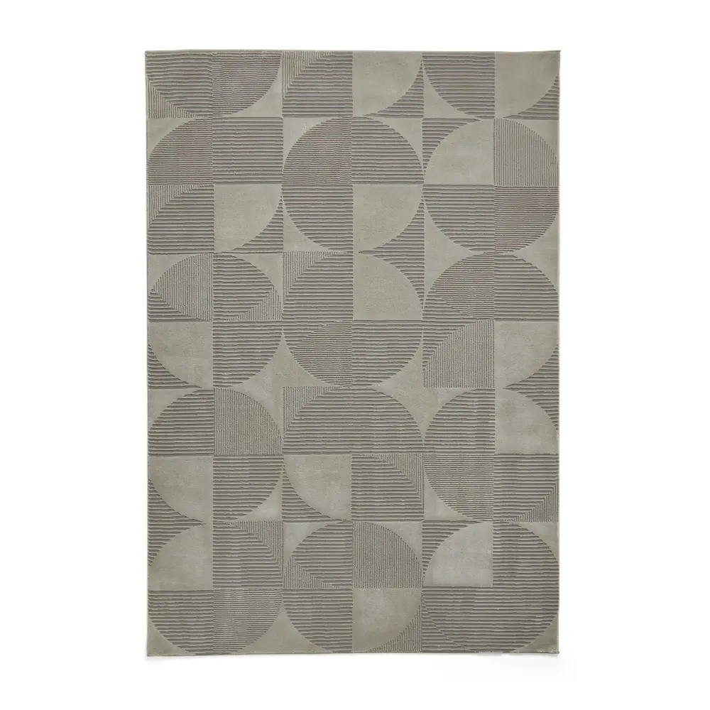 Catherine Lansfield Retro Circles Silver - Washable - Image 3