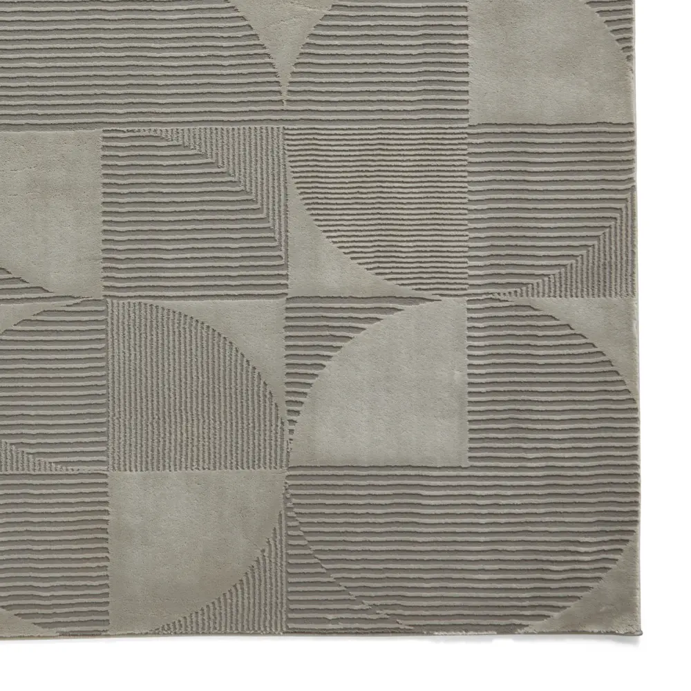 Catherine Lansfield Retro Circles Silver - Washable - Image 5