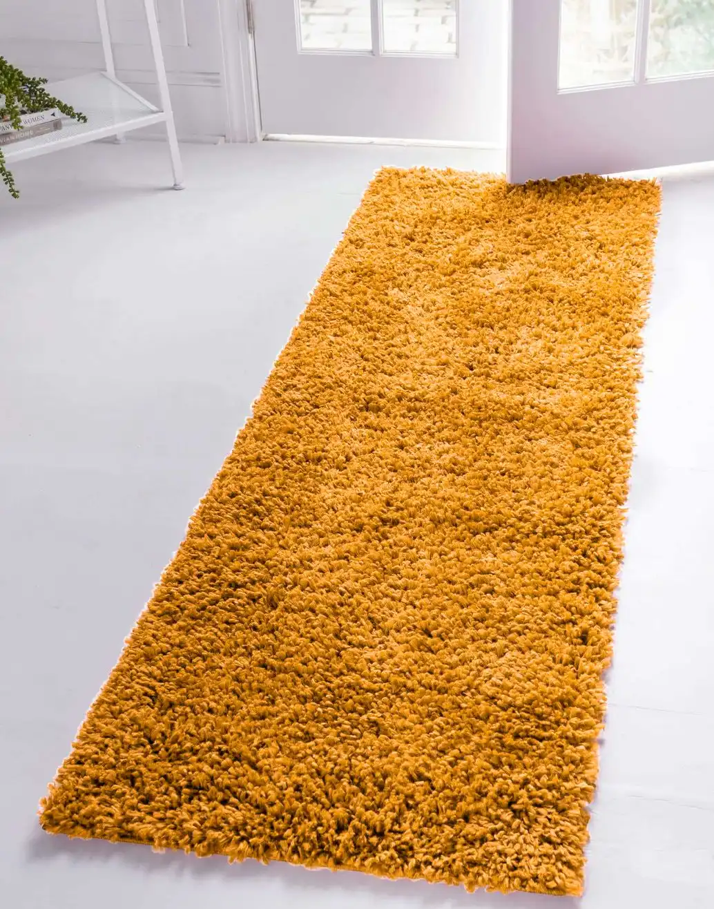 Retro Shaggy Ochre Rug - Image 4
