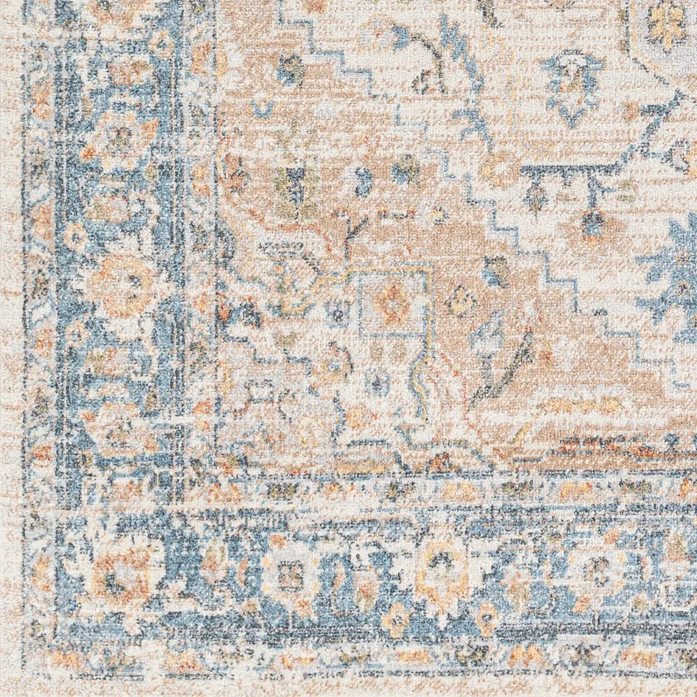 River Machine Washable Oriental Boho Beige Rug - Image 3
