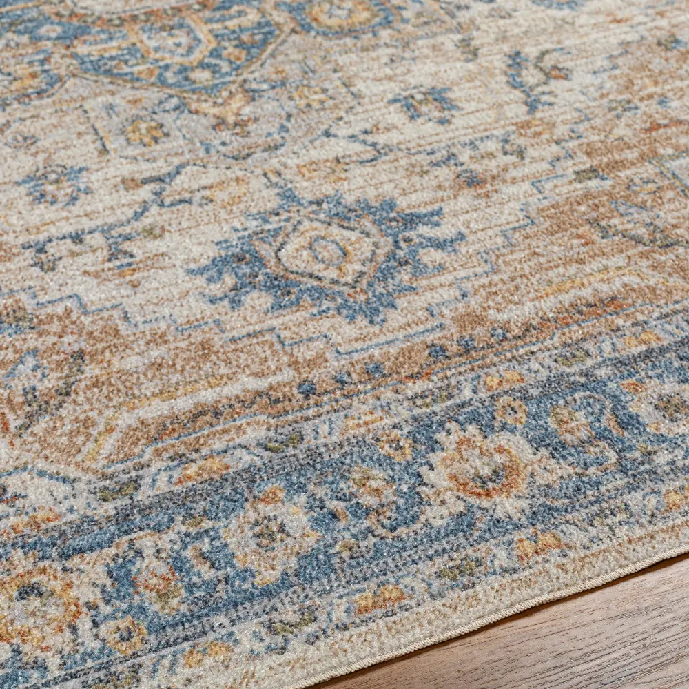 River Machine Washable Oriental Boho Beige Rug - Image 4