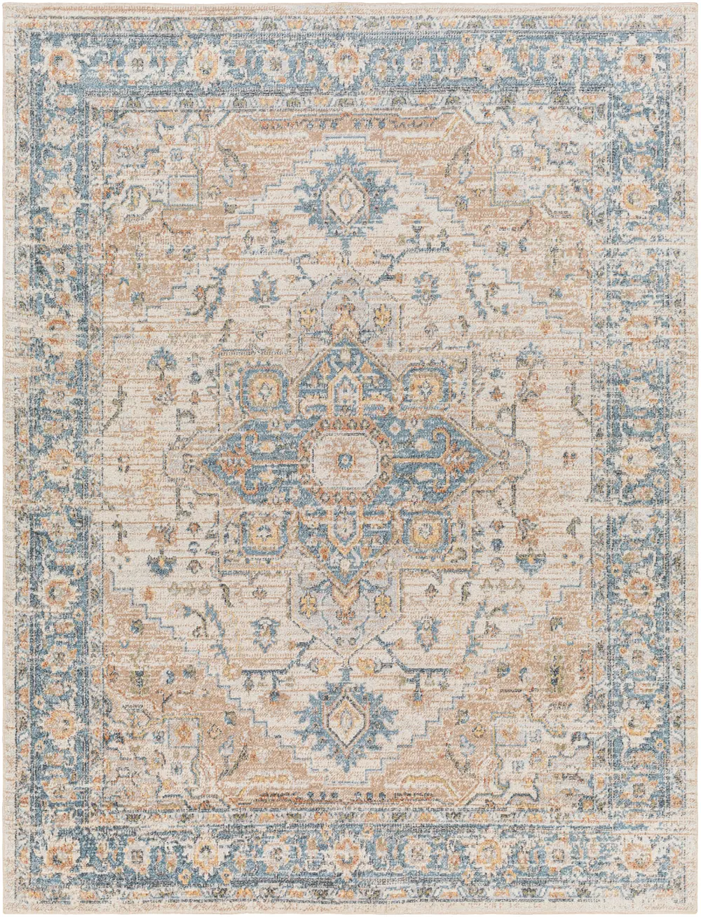 River Machine Washable Oriental Boho Beige Rug - Image 5