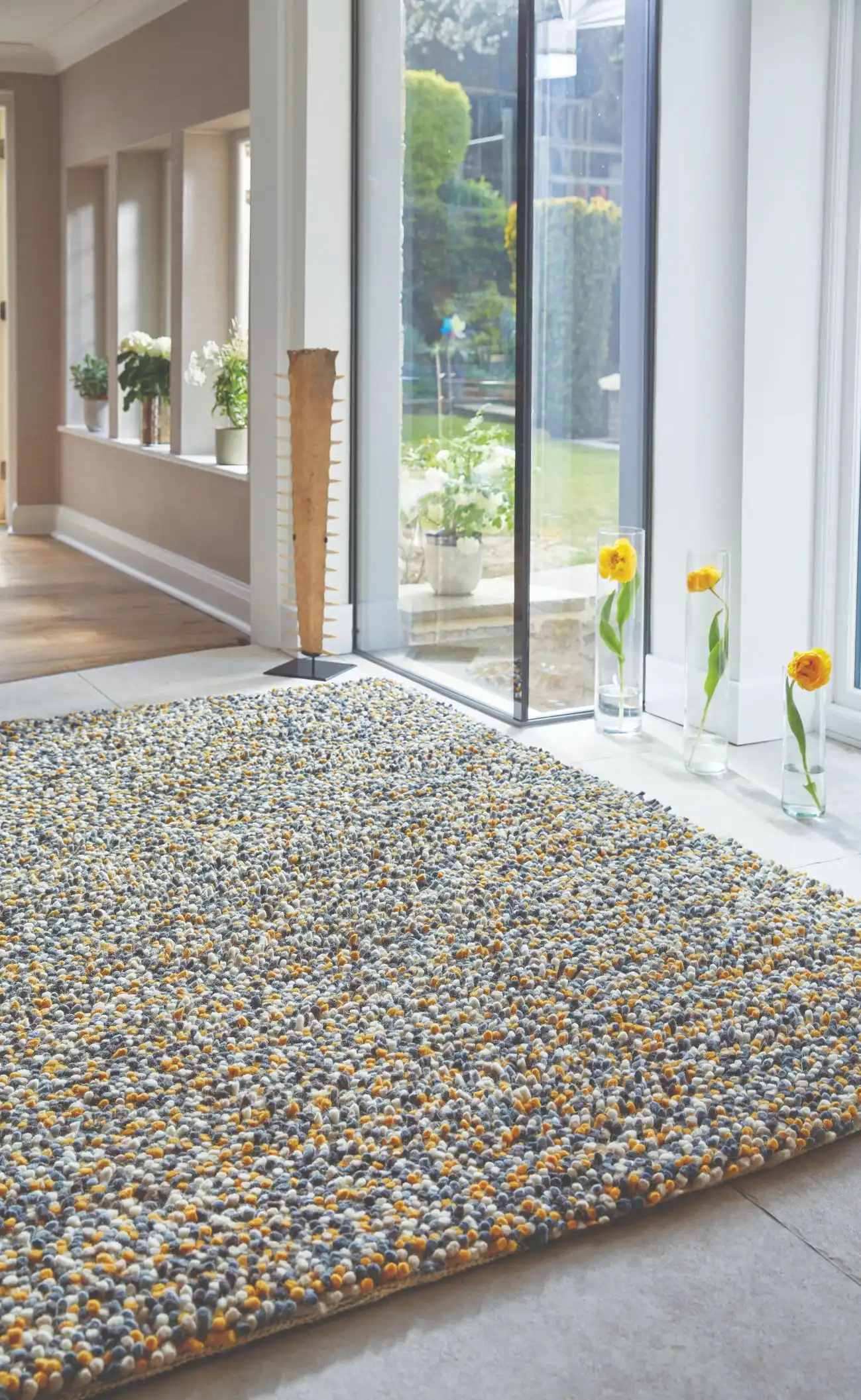 Rocks Shaggy Ochre Rug - Image 4