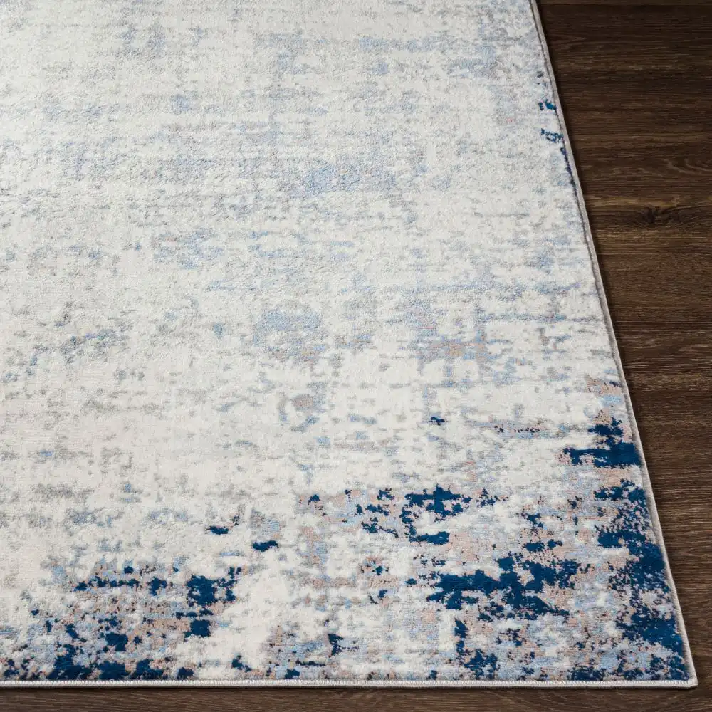 Alix Abstract Modern Marble Dark Blue Rug - Image 5