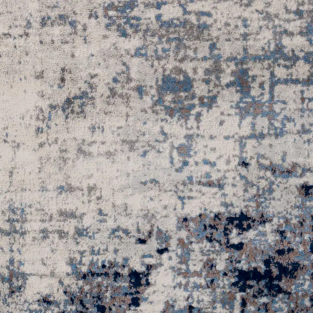 Alix Abstract Modern Marble Dark Blue Rug - Image 7