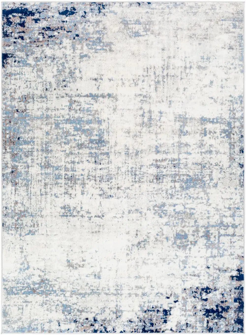 Alix Abstract Modern Marble Dark Blue Rug - Image 8