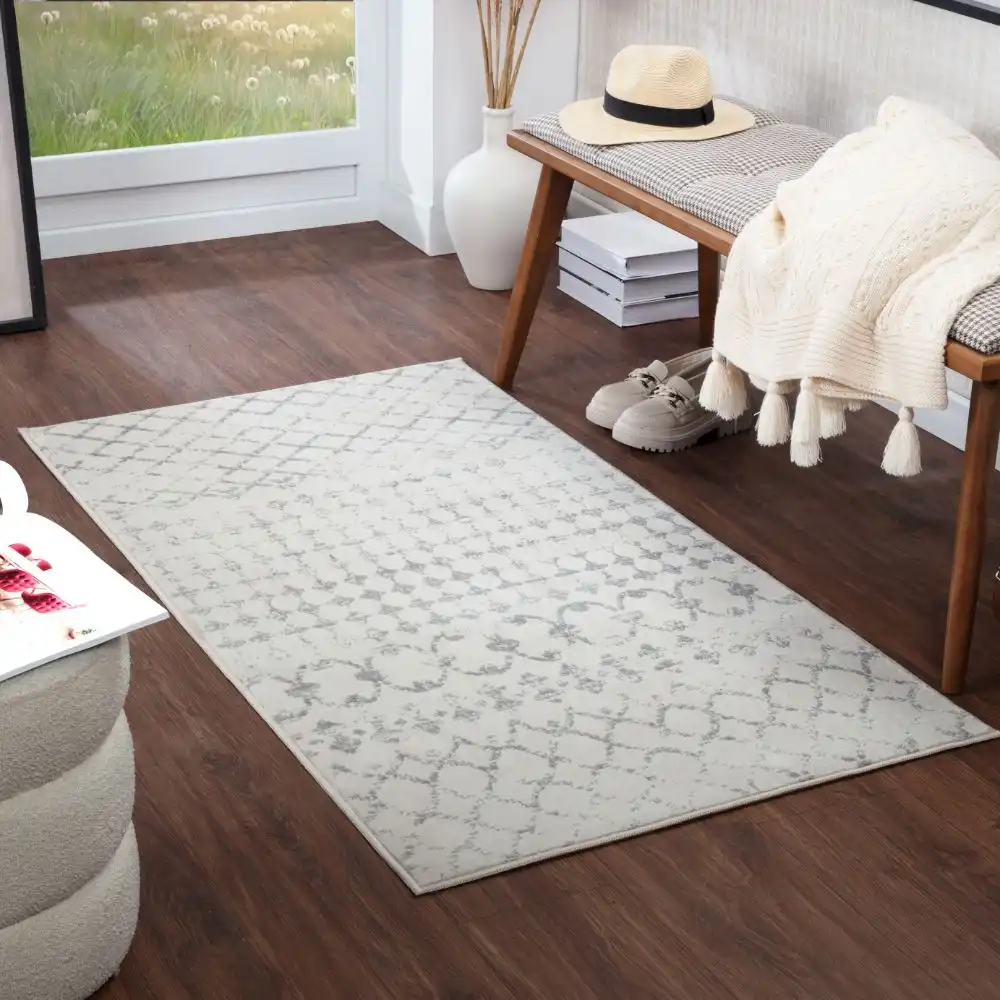Sofia Berber Geometric High Pile Cream Rug - Image 4