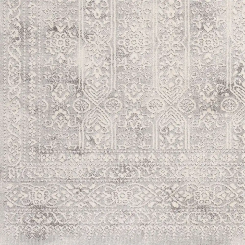 Vicky Vintage Oriental Boho Grey/Ivory Rug - Image 3