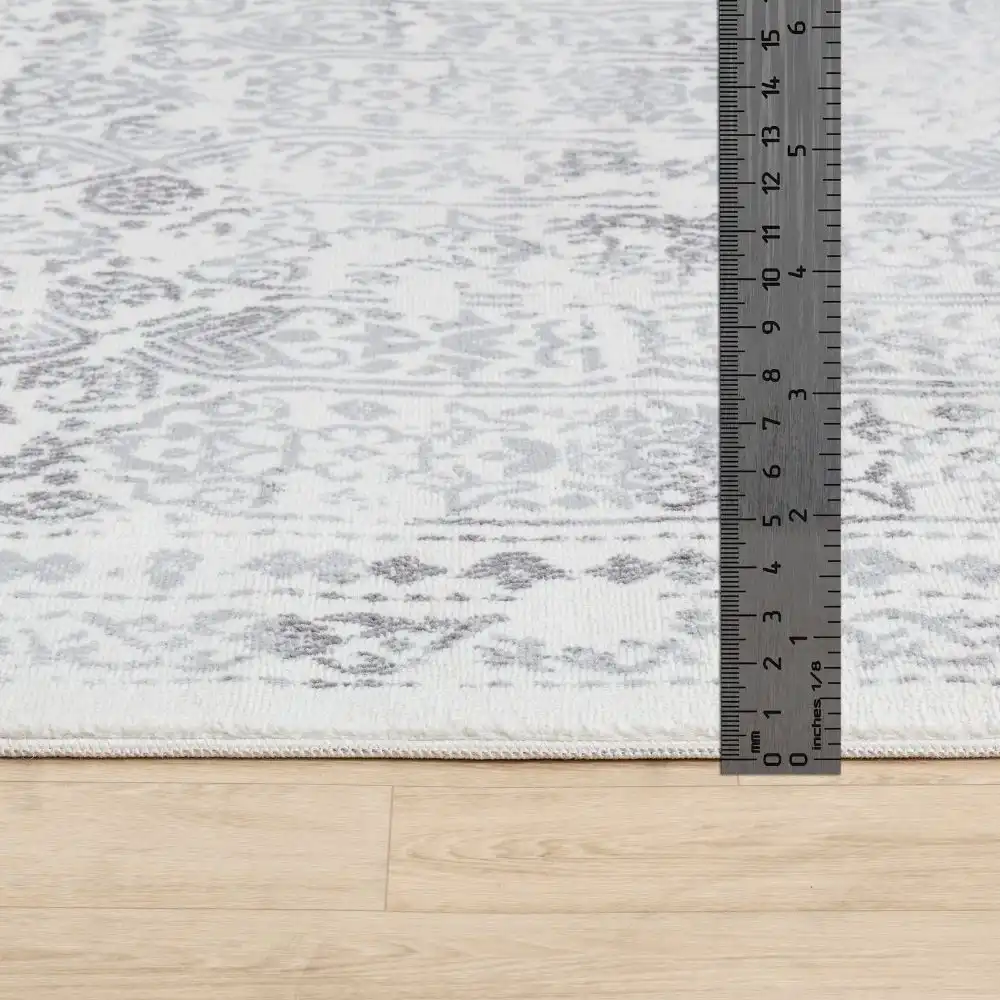 Vicky Vintage Oriental Boho Grey Rug - Image 7