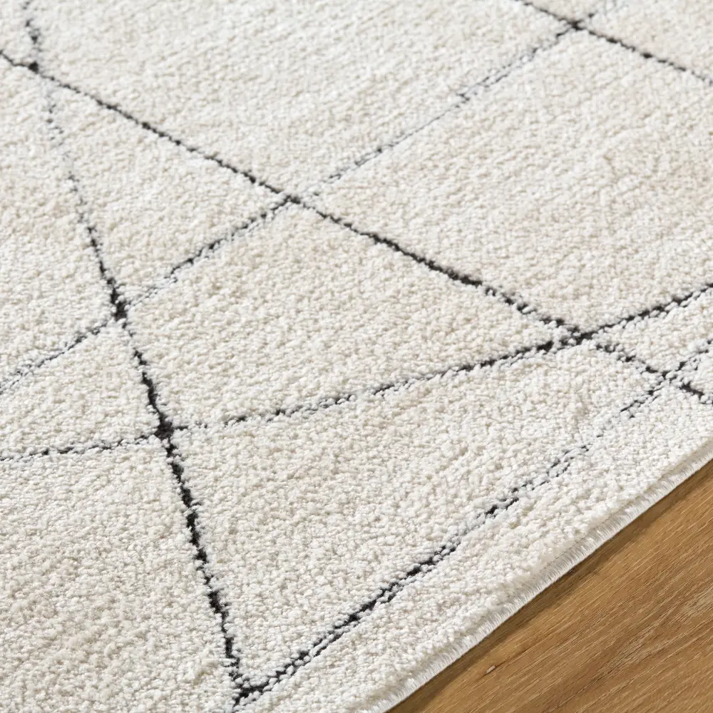 Architect V Galey Alix X Livabliss Modern Scandi High Pile Black/Ivory Rug - Image 3