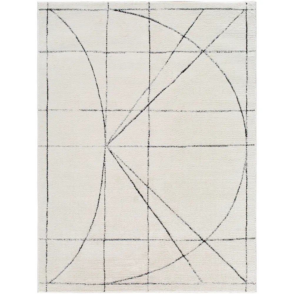 Architect V Galey Alix X Livabliss Modern Scandi High Pile Black/Ivory Rug - Image 4