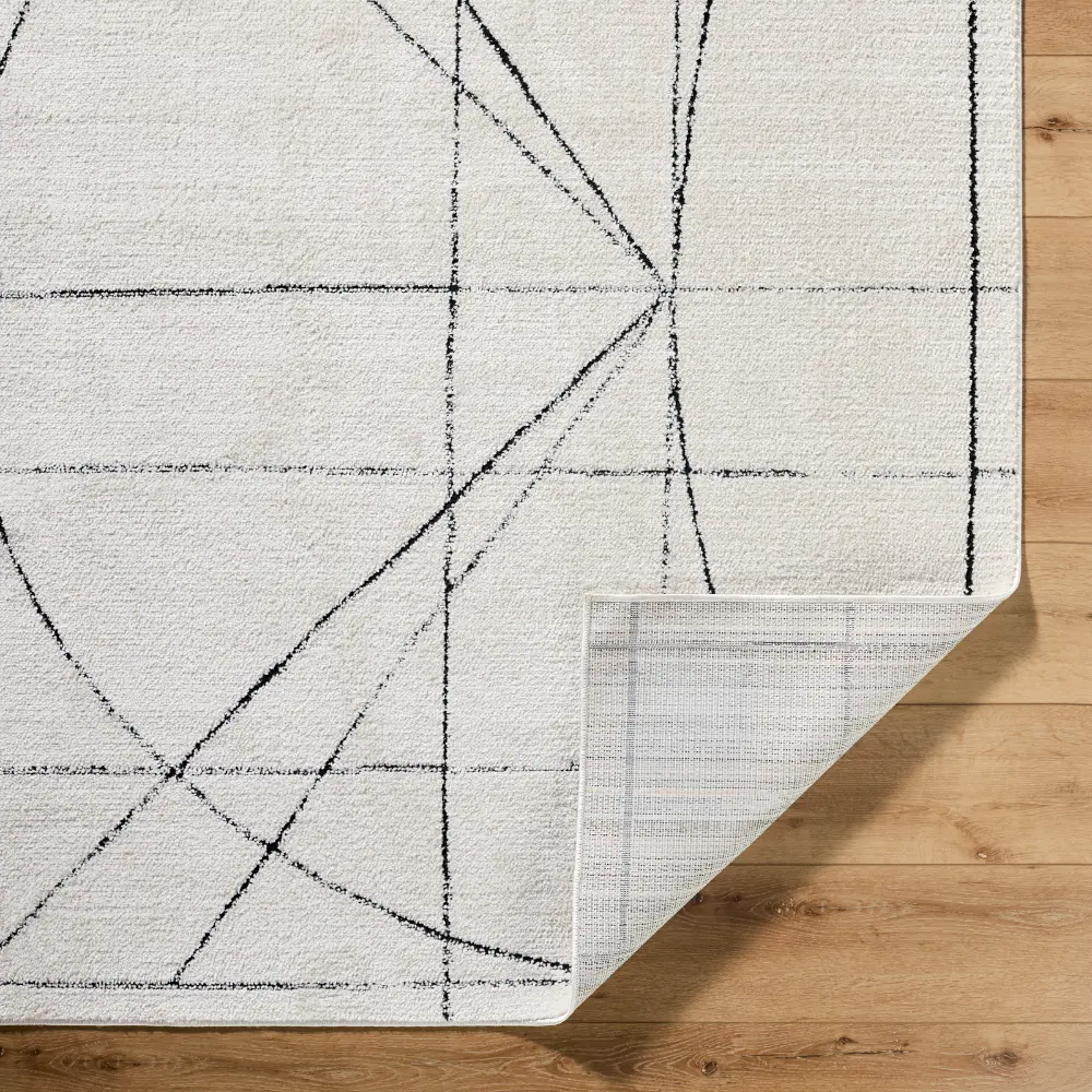 Architect V Galey Alix X Livabliss Modern Scandi High Pile Black/Ivory Rug - Image 7