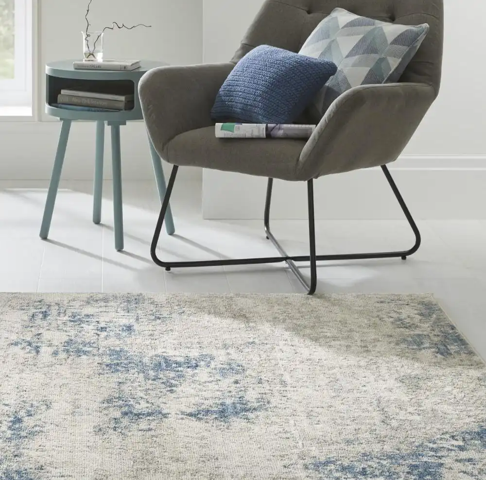 Rossa Succession ROS03 Ivory Blue Rug - Image 3
