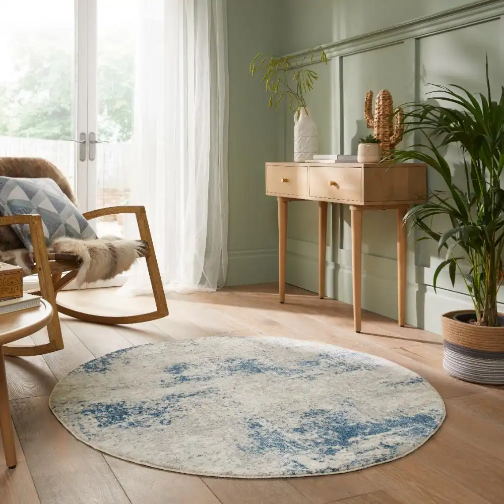 Rossa Succession ROS03 Ivory Blue Rug - Image 5