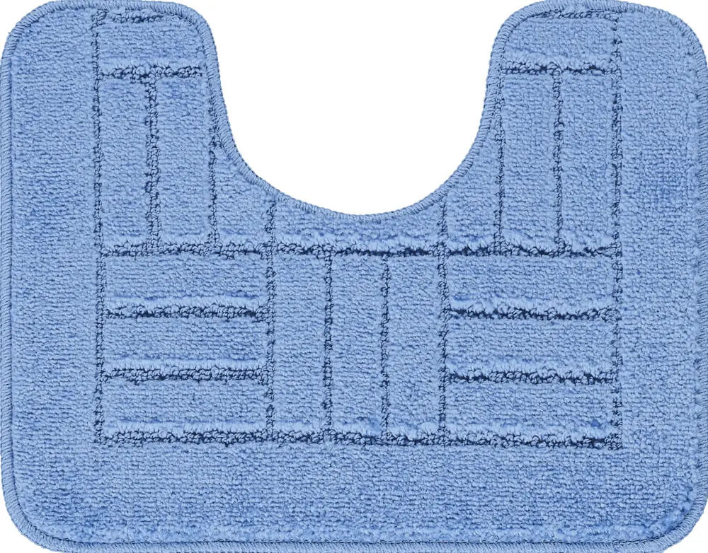 Royal 2-Piece Machine Washable Non-Slip Blue Bathroom Rug Set - Image 3