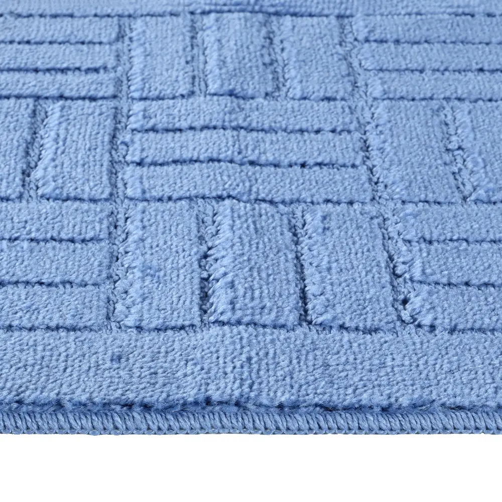 Royal 2-Piece Machine Washable Non-Slip Blue Bathroom Rug Set - Image 7