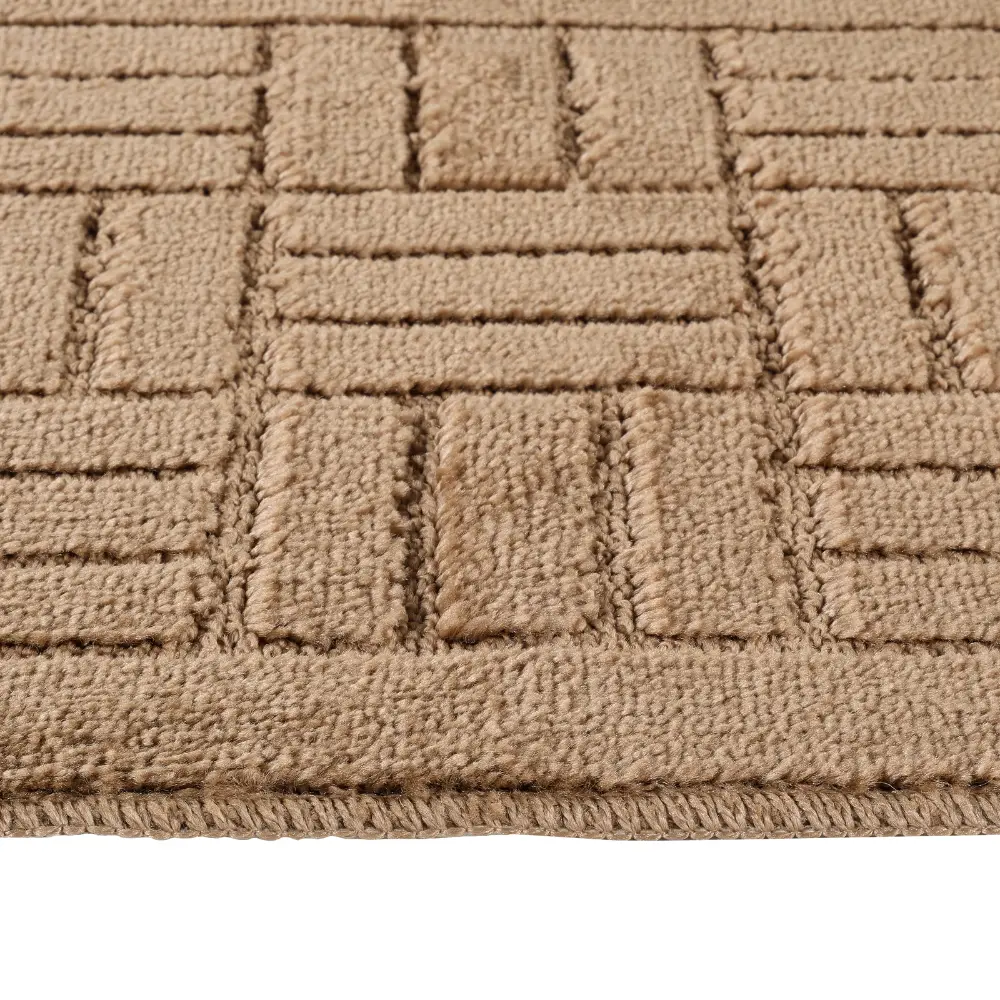 Royal 2-Piece Machine Washable Non-Slip Brown Bathroom Rug Set - Image 2