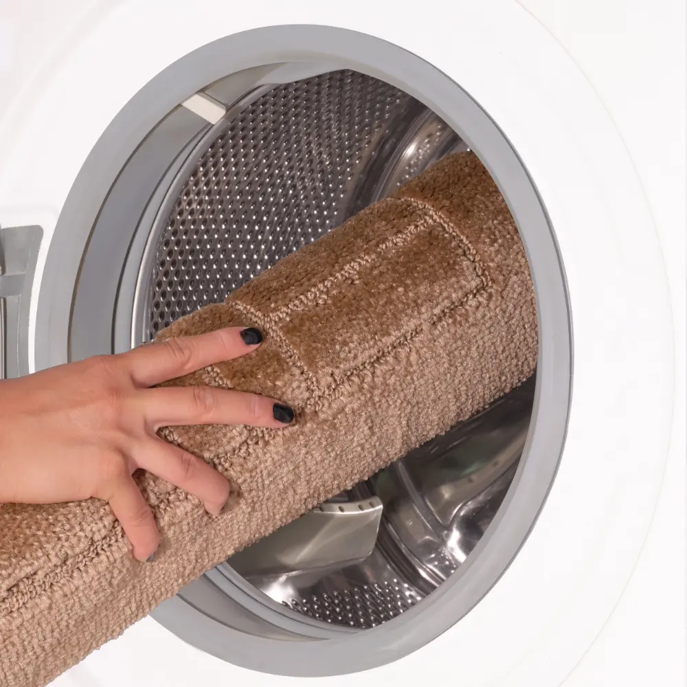 Royal 2-Piece Machine Washable Non-Slip Brown Bathroom Rug Set - Image 5