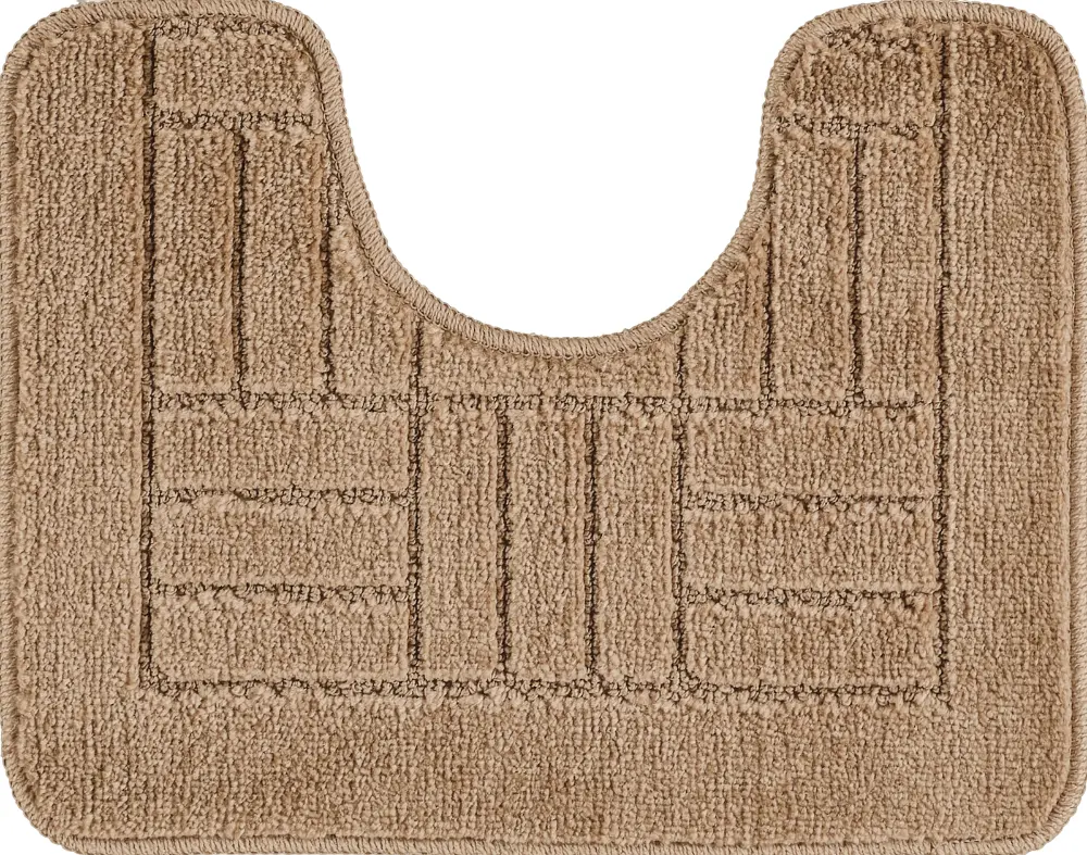 Royal 2-Piece Machine Washable Non-Slip Brown Bathroom Rug Set - Image 9
