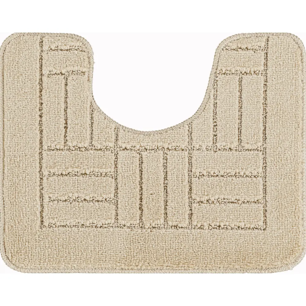 Royal 2-Piece Machine Washable Non-Slip Light Beige Bathroom Rug Set - Image 8