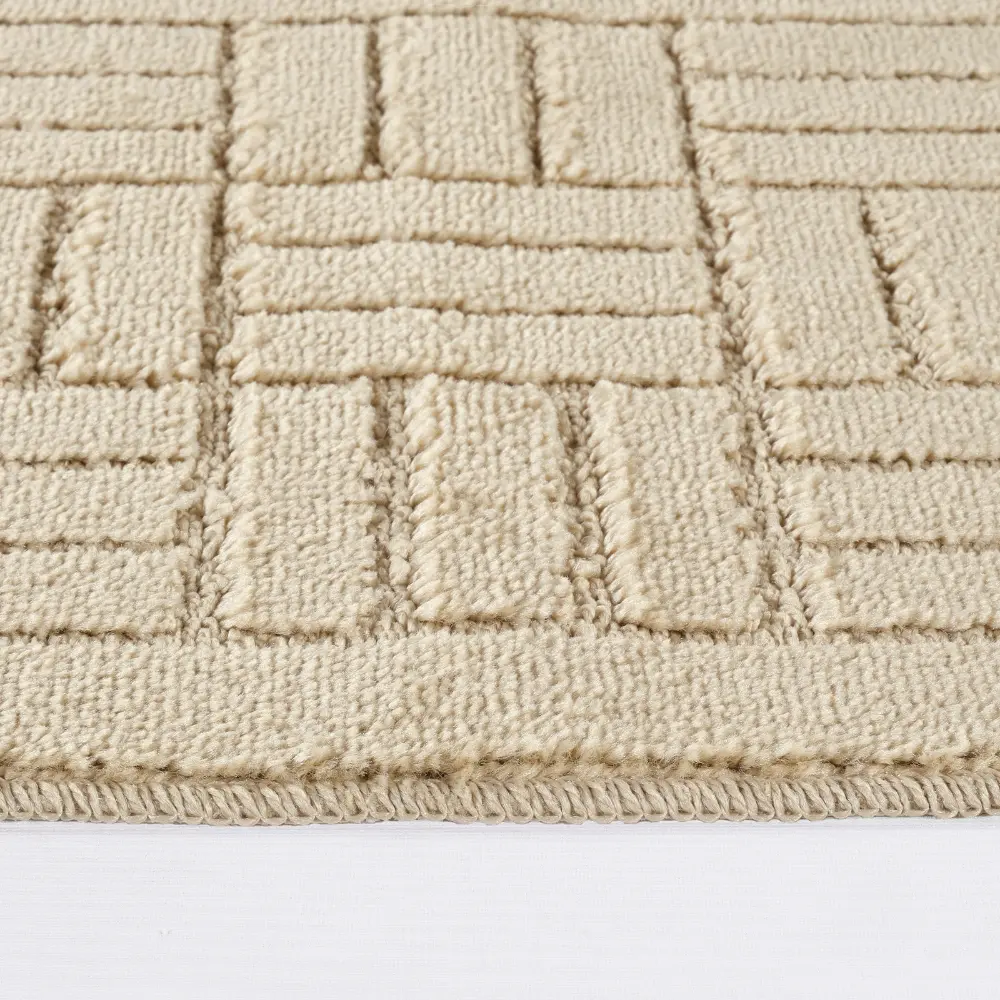Royal 2-Piece Machine Washable Non-Slip Light Beige Bathroom Rug Set - Image 9
