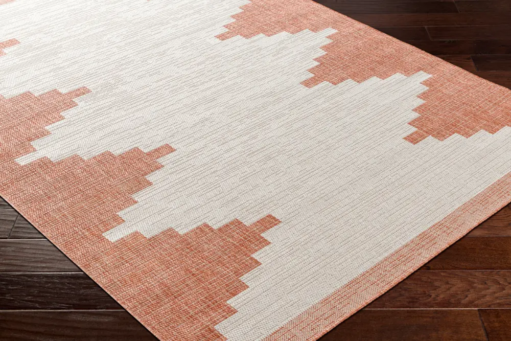 Rubal In- & Outdoor Global Coral/Grey Rug - Image 4