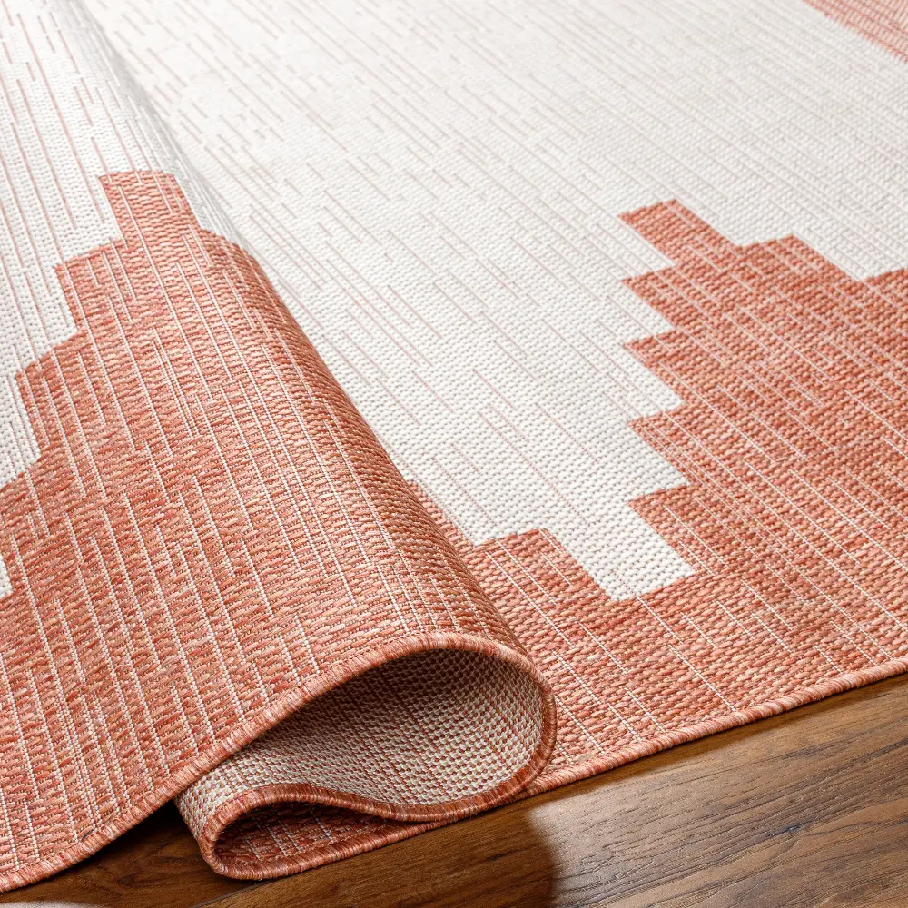 Rubal In- & Outdoor Global Coral/Grey Rug - Image 6