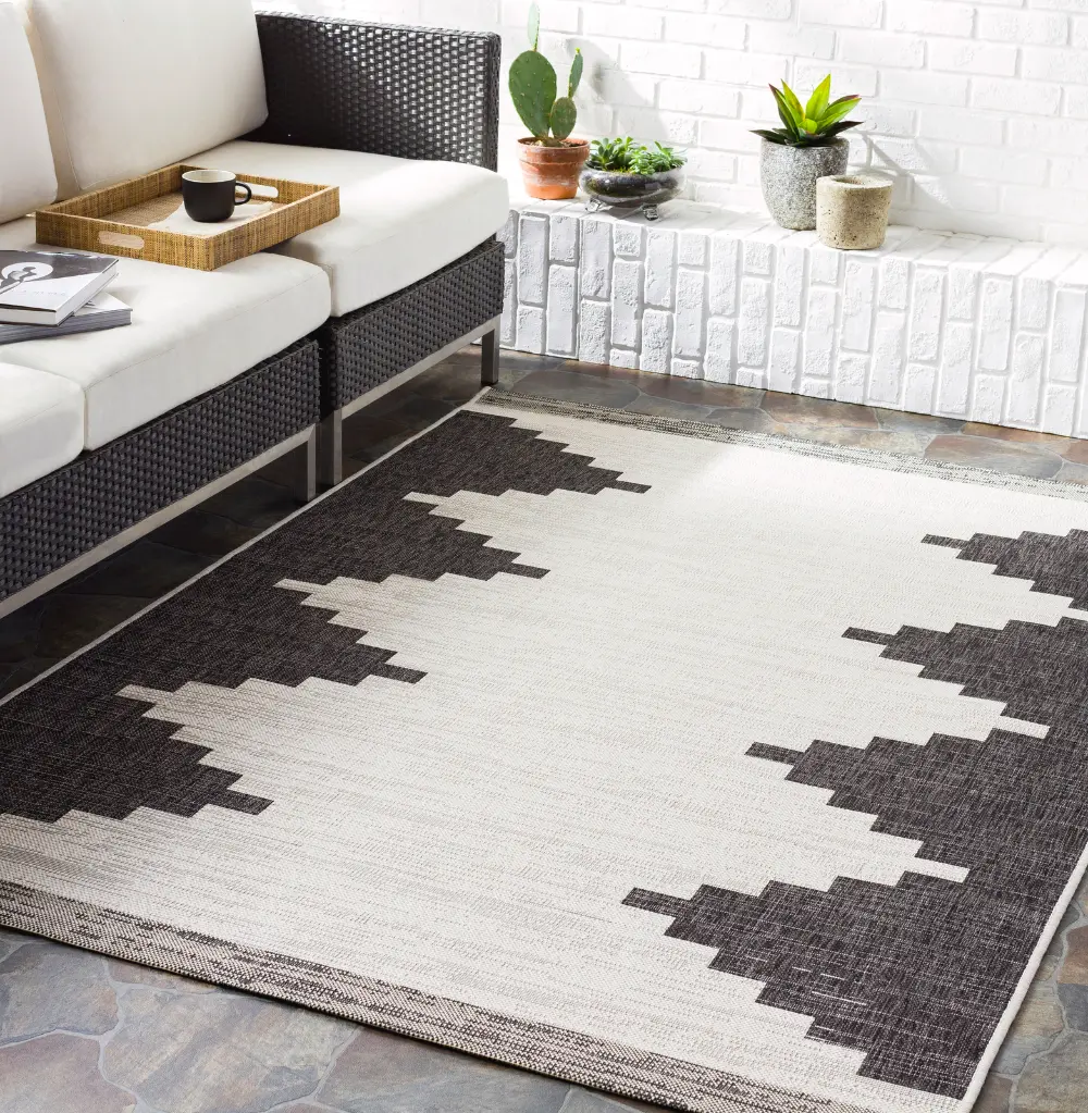 Rubal In- & Outdoor Modern Black Rug - Image 6