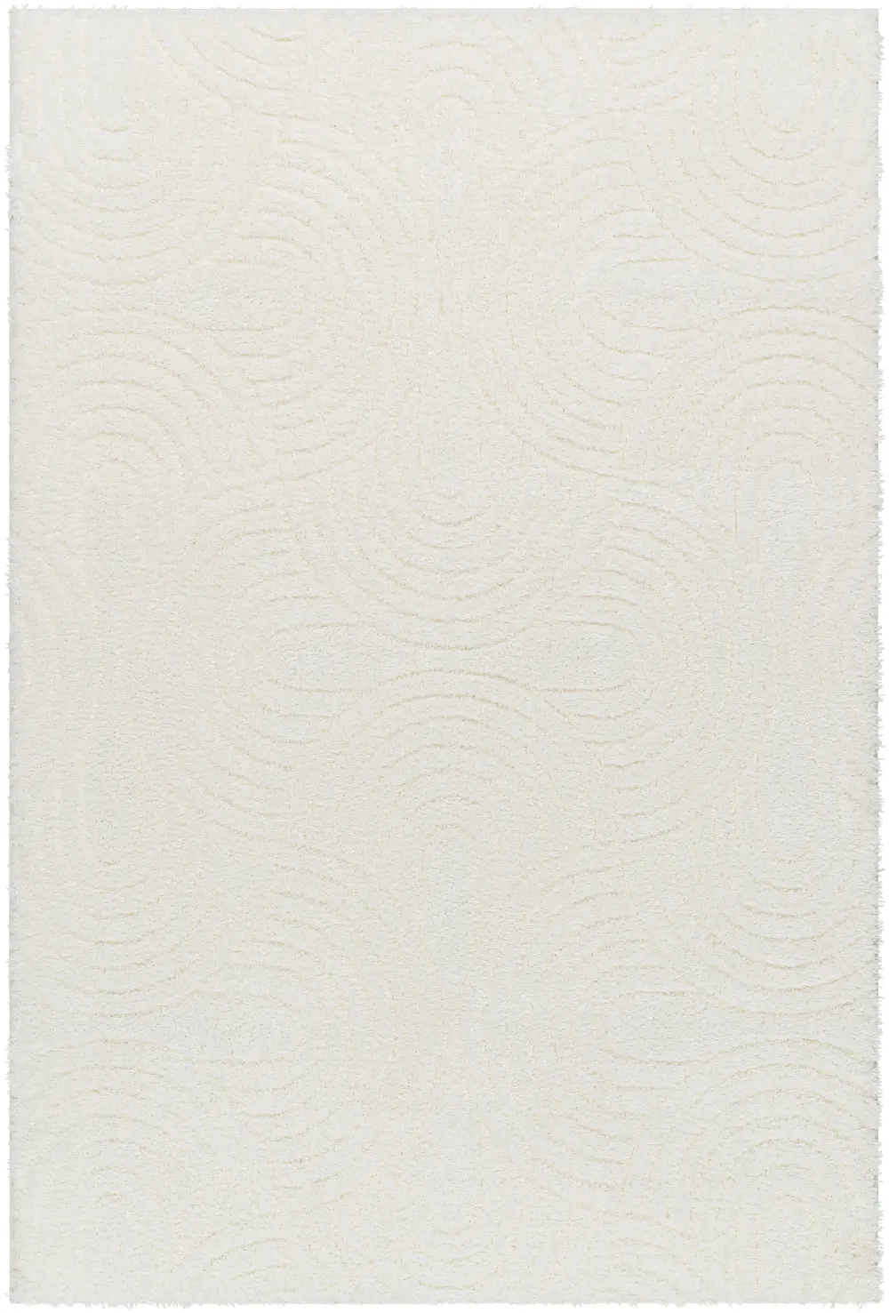 Runa Shaggy Modern Plush Pile Light Beige/Ivory Rug - Image 4